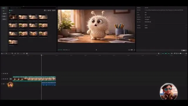 剪映时间线：展示如何拼接和衔接 AI 生成的动画片段